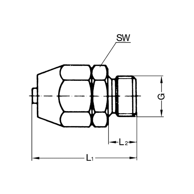 Riegler 114593 Einschraubverschraubung, für PVC-Pneumatikschlauch 11,6x9, G 3/8 - Bild 2