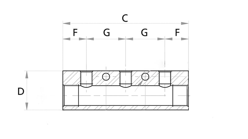 Riegler 112535 Verteilerleiste, Abgänge einseitig, Eingang 2x3/8, Ausgang 6x1/4 - Bild 4