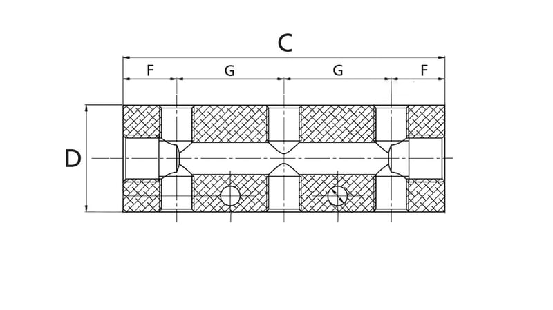 Riegler 112554 Verteilerleiste, Abgänge beidseitig, 2 x 3/8, 4 + 4 x 1/4, Alu - Bild 4