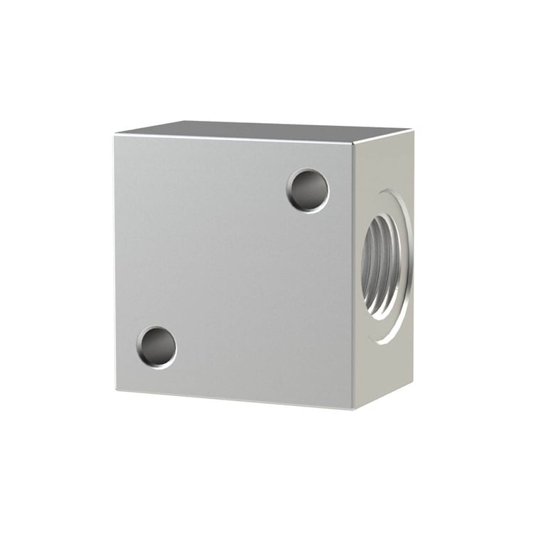 Riegler 112589 T-Verteiler, anflanschbar, G 3/8 Aluminium, SW 25 - Bild 1