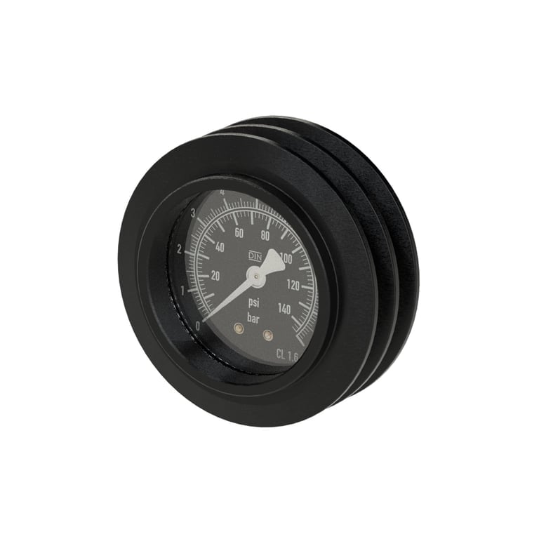 Riegler 114539 Manometer, 0 - 10 bar/140 psi, Ø 63 mm, G 1/4, hinten - Bild 1