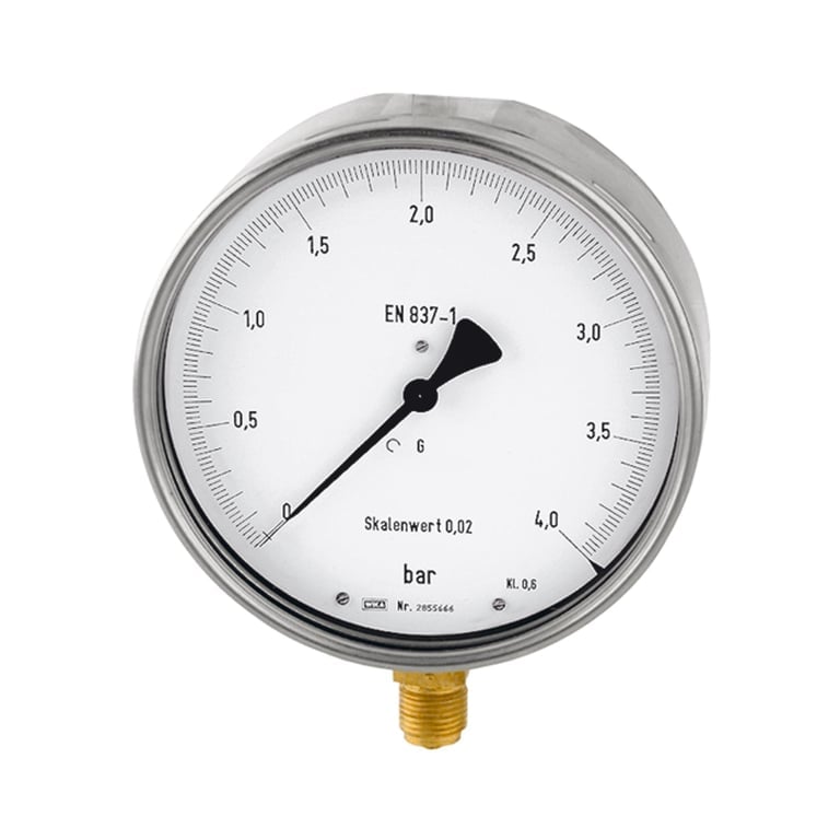 Riegler 102575 Feinmessmanometer, G 1/2 radial unten, 0 - 160,0 bar, Ø 160