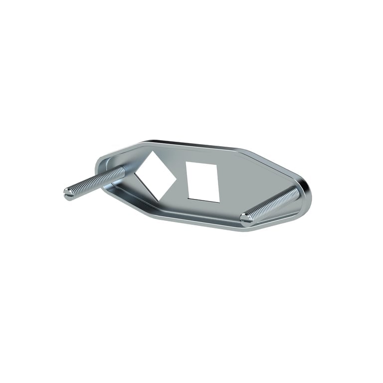 Riegler 122377 Bügelbefestigung f. Einbau, Stahl, f. Mano. Typ 111.12 Ø 63 mm