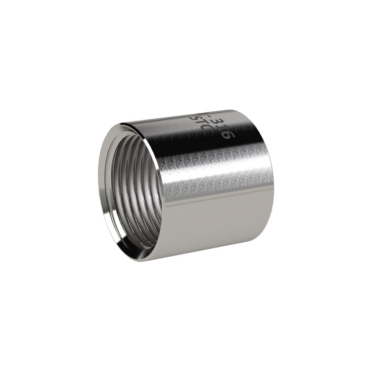 Riegler 117897 Muffe, rund, Rp 1 1/4, Edelstahl 1.4408 - Bild 1