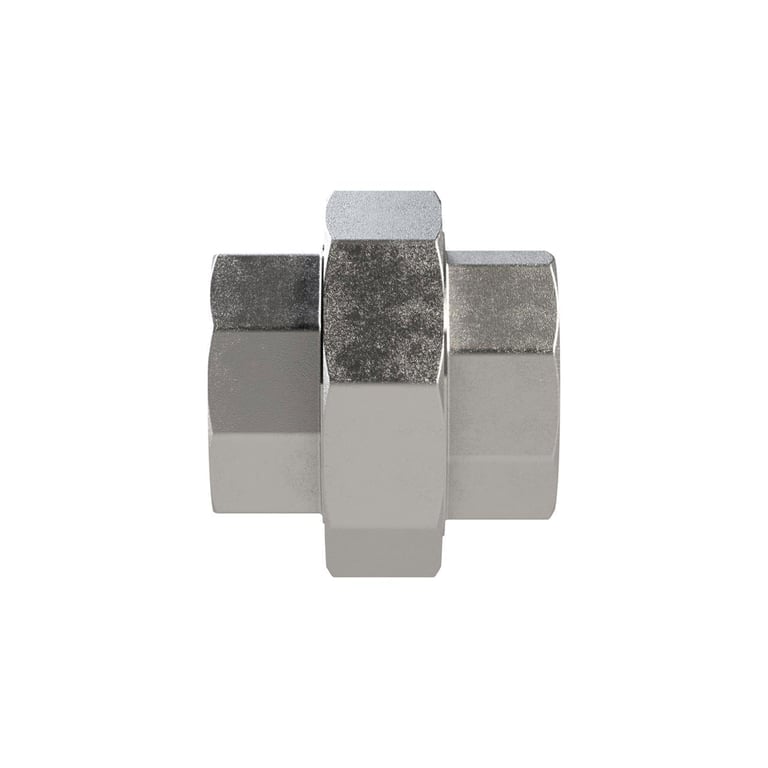 Riegler 117909 lös. Doppelgew.nippel, kon. dicht., Rp 1, IG, SW 54, ES 1.4408 - Bild 2