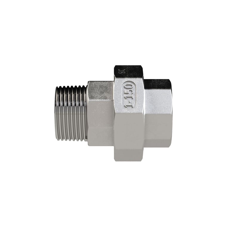 Riegler 118227 lös. Doppelgew.nippel, flachdicht., Rp/R 2, I/A, SW 85, ES 1.4408 - Bild 2