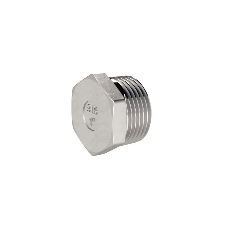 Riegler 118580 Verschlussstopfen, Sechskant, R 1, AG, SW 35, ES 1.4408 - Bild 1