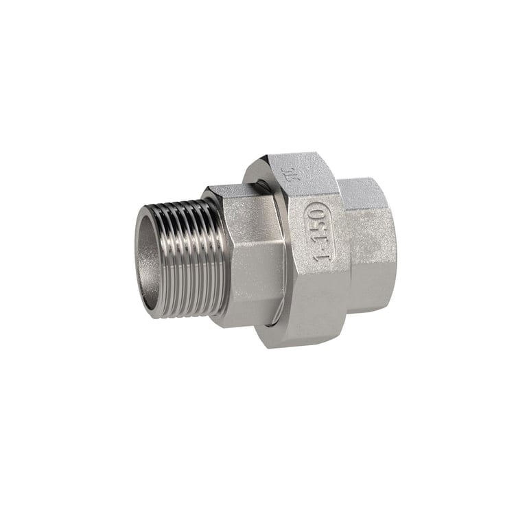 Riegler 118863 lös. Doppelgew.nippel, flachdicht., G 1/4, I/A, SW 30, ES 1.4408 - Bild 1