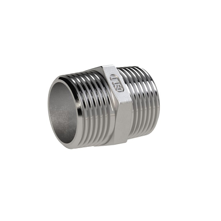 Riegler 118882 Doppelgewindenippel, G 2, AG, SW 62, ES 1.4408 - Bild 1