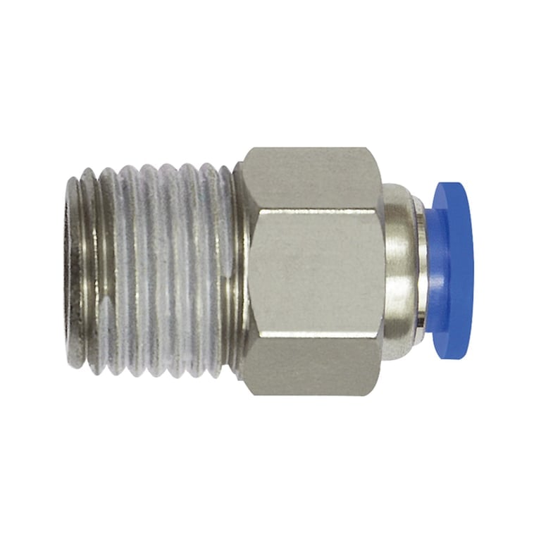 Riegler 148794 Gerade Steckverschraubung »Blaue Serie« mini, R 1/8 a., Schl.-Ø 6 - Bild 1