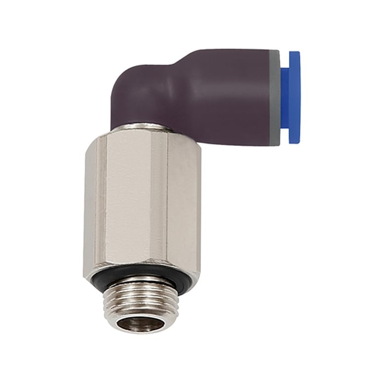 Riegler 109301 L-Steckverschraubung »Blaue Serie« lang, drehbar, G 1/8 a., Ø 6mm - Bild 1