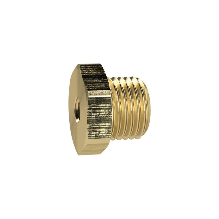 Riegler 134469 Reduziernippel kurz, M14x1,5 a., M10x1,0 i., SW 17, Messing - Bild 1