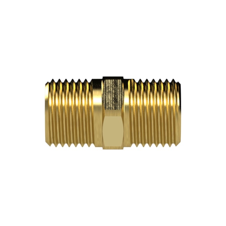 Riegler 135019 Doppelgewindenippel, R 2 a., R 2 a., SW 62, Messing - Bild 3