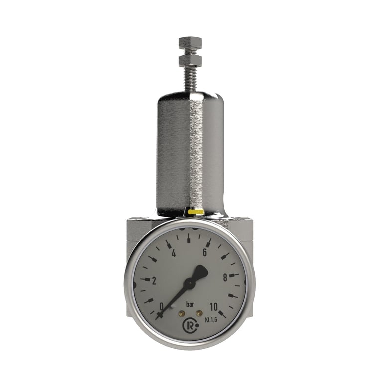Riegler 136413 Edelstahl-Druckregler, 1.4404, rücksteuerbar, G 1/4, 1,0 - 17 bar - Bild 2
