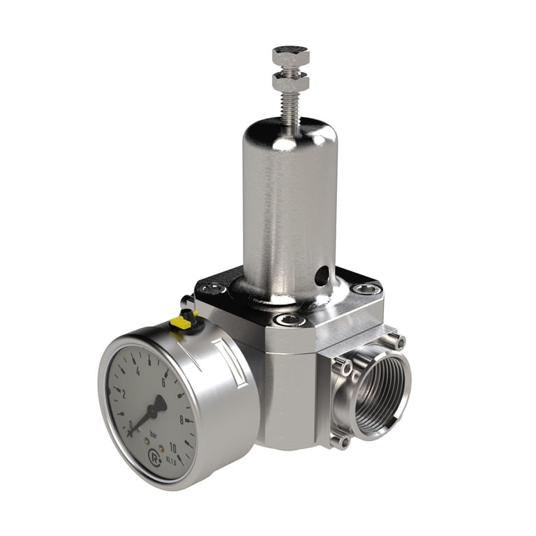 Riegler 136430 Edelstahl-Druckregler, 1.4404, nicht rückst., G 1, 0,5 - 8 bar - Bild 1