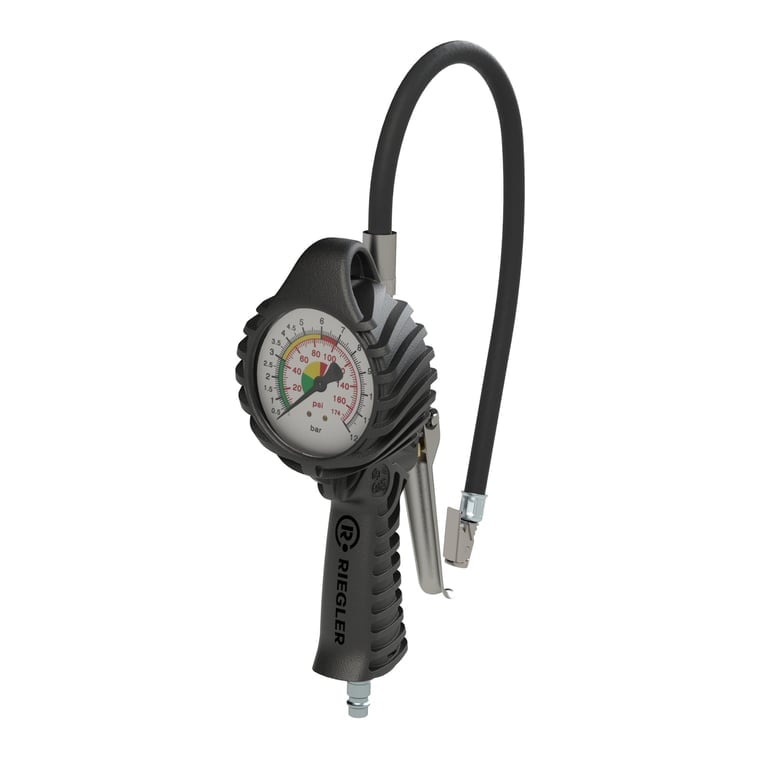 Riegler 136800 Stand.-Handreifenfüllmesser MS, Mano Ø 80 mm, ungeeicht, 0-12 bar - Bild 1