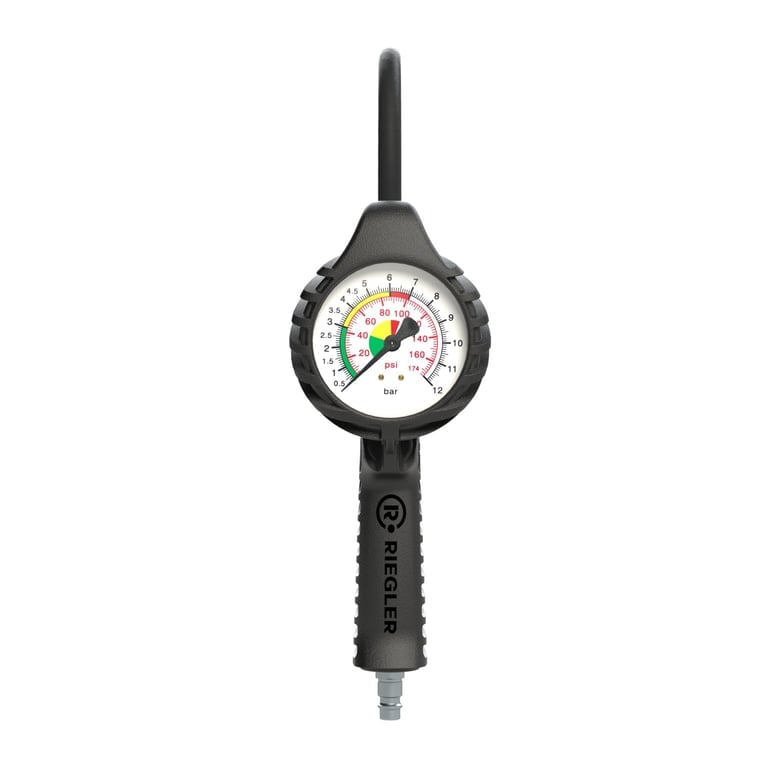 Riegler 137582 Stand.-Handreifenfüllmesser QS, Mano Ø 80 mm, ungeeicht, 0-12 bar - Bild 2