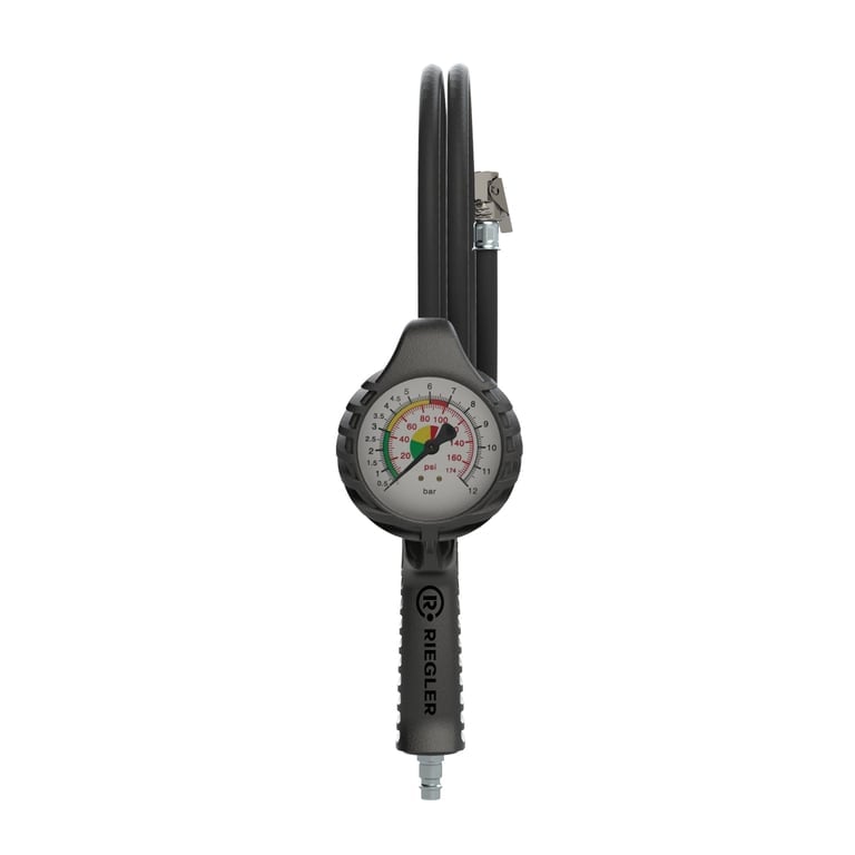 Riegler 137626 Stand.-Handreifenfüllmesser MS, Mano Ø 80 mm, ungeeicht, 0-12 bar - Bild 2