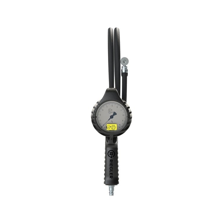 Riegler 137642 Stand.-Handreifenfüllmesser HS, Mano Ø 80 mm, geeicht, 0 - 12 bar - Bild 2