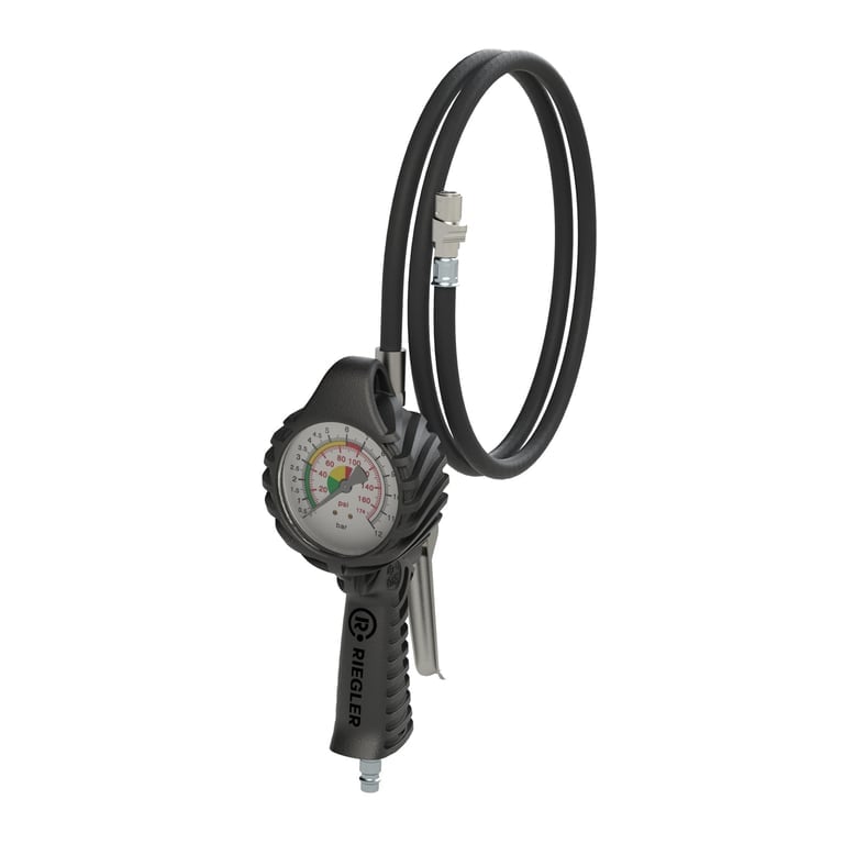 Riegler 137648 Stand.-Handreifenfüllmesser QS, Mano Ø 80 mm, ungeeicht, 0-12 bar - Bild 1