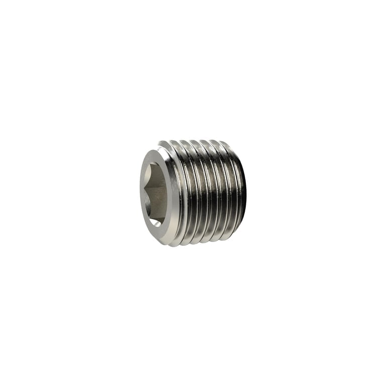 Riegler 137940 Verschlussschraube, Innensechskant, ohne Bund, R 3/8, MS vern. - Bild 1