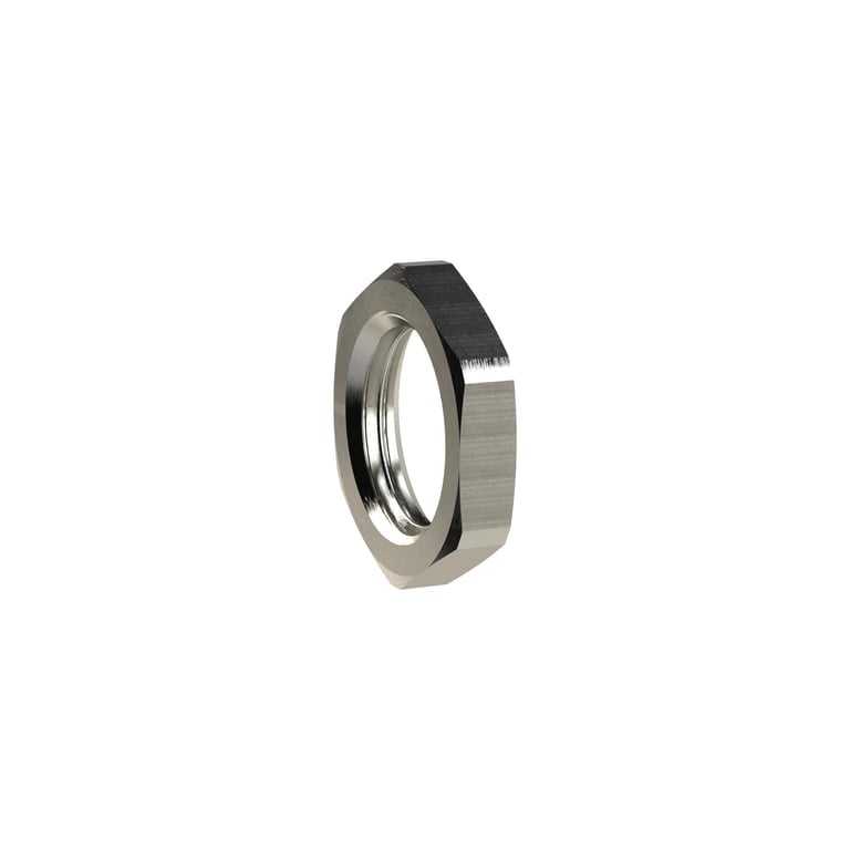 Riegler 138503 Sechskant-Gegenmutter, G 1/4, SW 17, Messing vernickelt