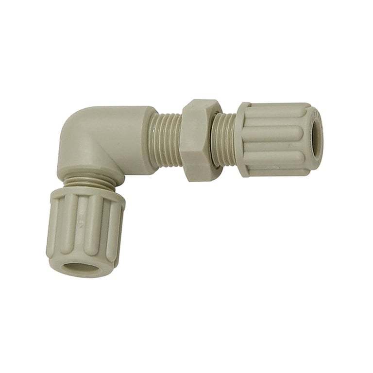 Riegler 110899 Winkel-Schottverbindung, M18x1,5, für Schlauch 9/12 mm, SW 24, PP - Bild 1