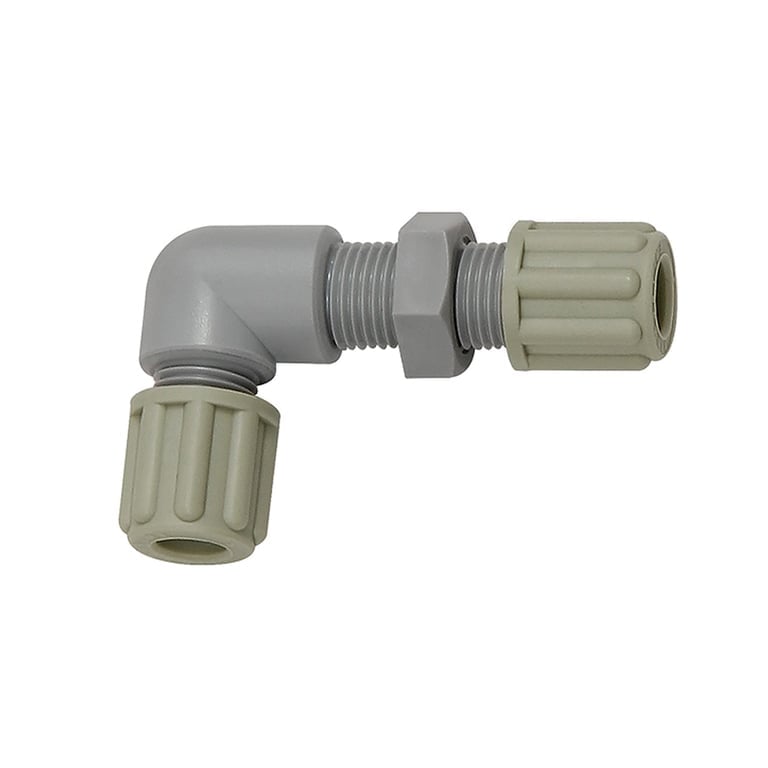 Riegler 110844 Winkel-Schottverbindung, M10x1,0, für Schlauch 4/6 mm, SW 14, PA - Bild 1