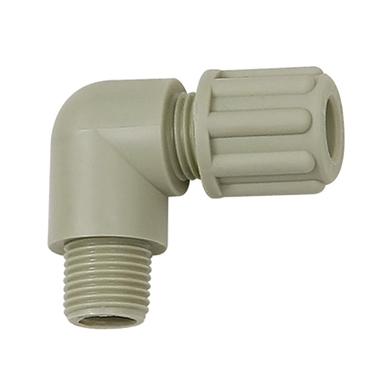 Riegler 110878 Winkel-Einschraubverschraubung G 1/2 a., für Schlauch 8/10 mm, PP - Bild 1