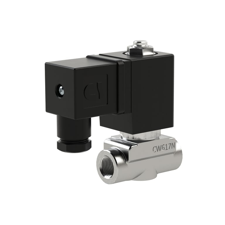 Riegler 146068 2/2 MV, NC, ES, G1/4, DN 4,0, PN 0-8, FPM, direktg., 24V DC - Bild 1