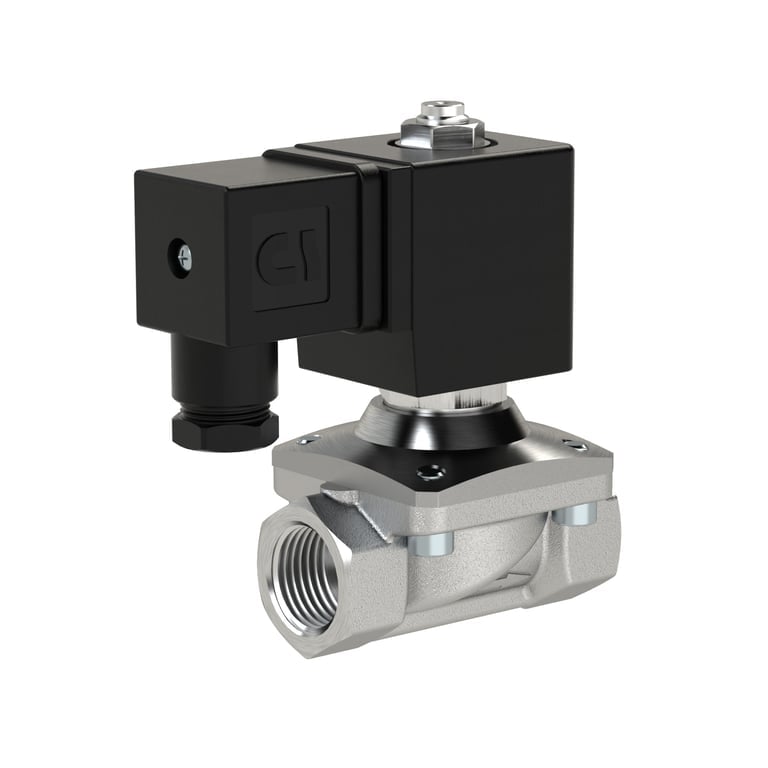 Riegler 146072 2/2 MV, NC, ES, G1/2, DN13, PN 0-12, FPM, zwangsg., 24V DC - Bild 1