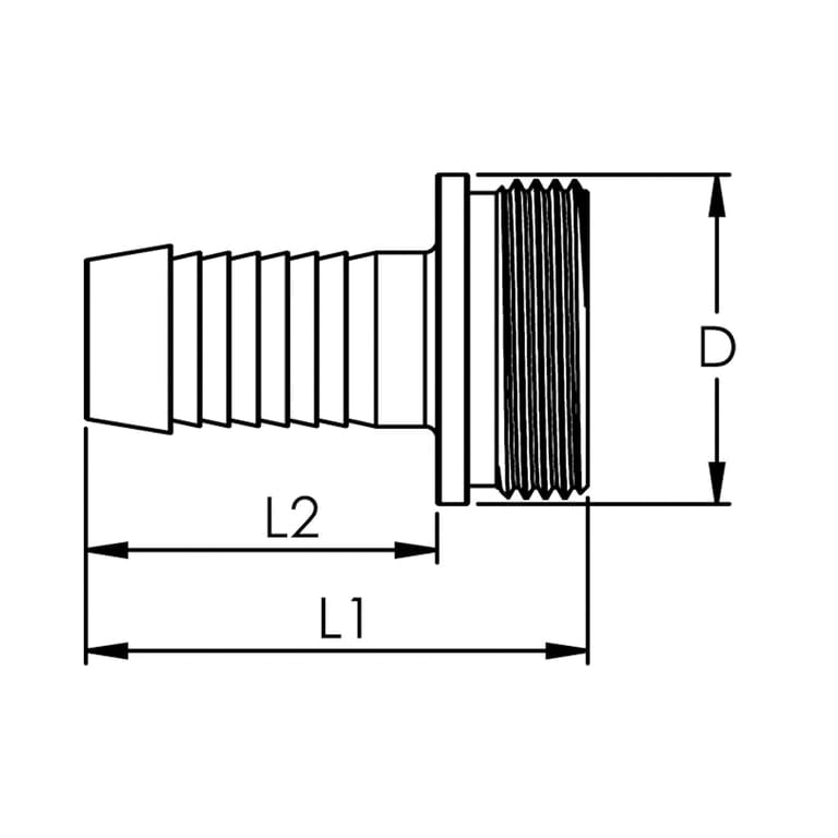 Riegler 146124 1/3 Schlauchverschr. G1/2x13, flachdicht.schwere Ausf. MS blank - Bild 2