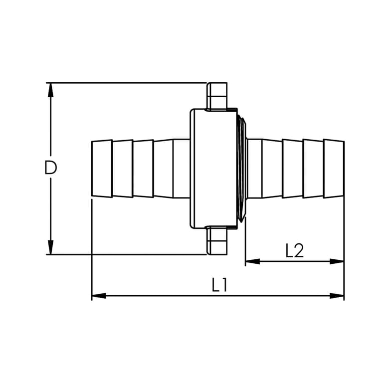 Riegler 146209 3/3 Schl.verschr. G11/4x25, Ü-mut. flachd. leichte Ausführung, MS - Bild 2