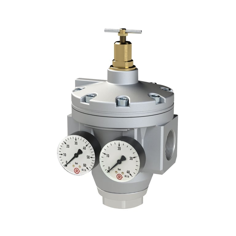 Riegler 146279 Großdruckregler mit 2 Manometern, G 2, Regelbereich 0,5 - 25 bar - Bild 1