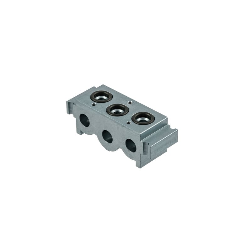 Riegler 146733 Modulare Grundplatte für Ventile G 1/8, Grundplattensystem