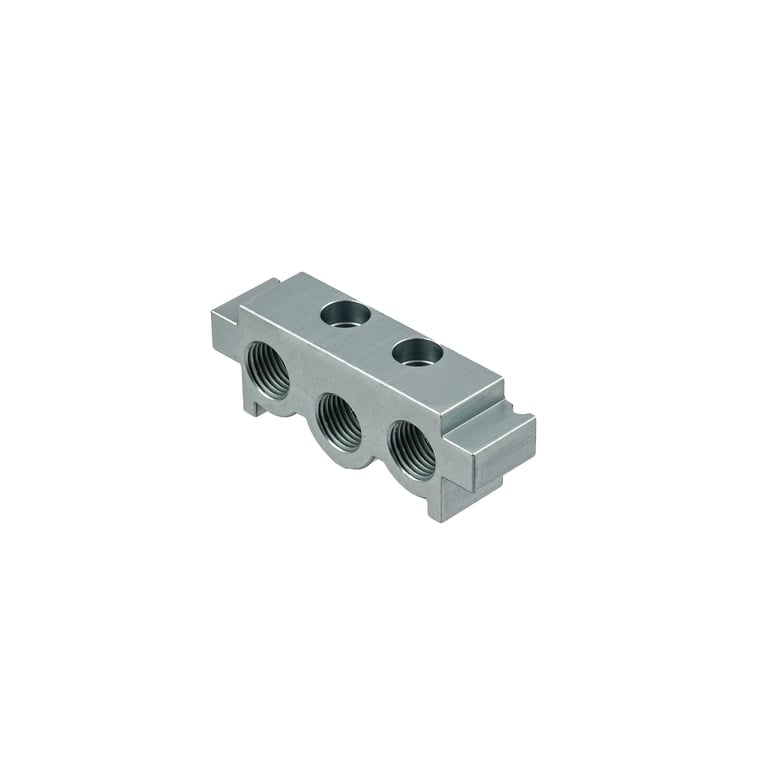 Riegler 146741 Eingangsplatte mit Dichtungen, G 1/4, Grundplattensystem