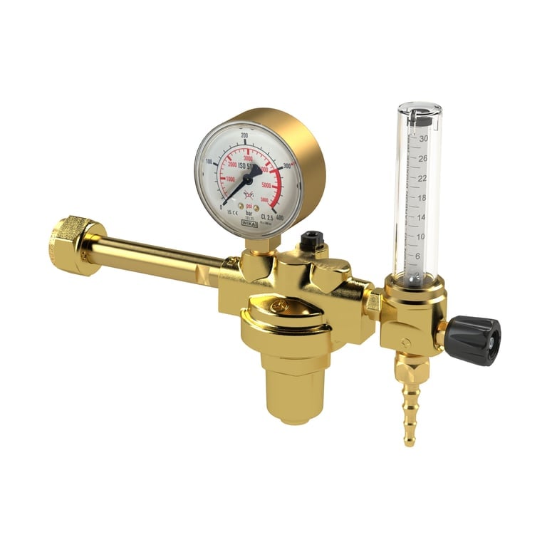 Riegler 146767 Flaschendruckminderer, 200 bar, Formiergas, Mengenm. 0-30 l/min - Bild 1
