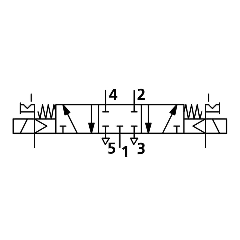 Riegler 147304 5/3-Wegeventil, elpn, ext. Steuerl., Mitte geschl., G 1/4, 24 VDC - Bild 2