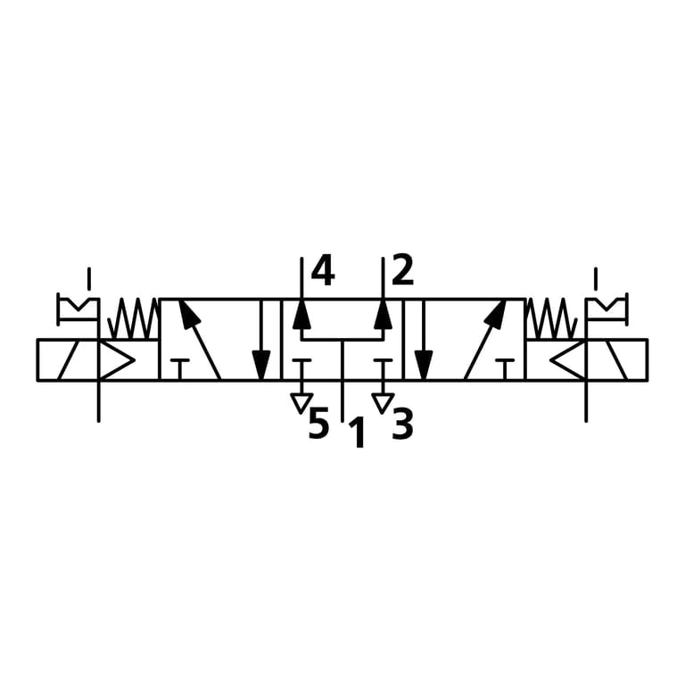 Riegler 147343 5/3-Wegeventil, elpn, ext. Steuerl., Mitte belüft., G 1/8, 24 VDC - Bild 2
