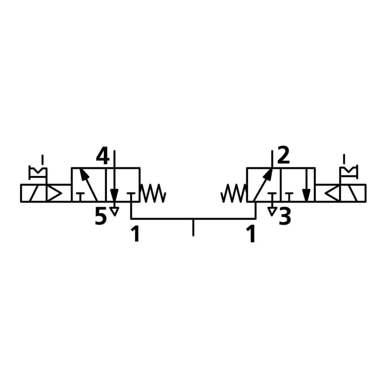Riegler 147146 2x3/2-Wegeventil, elektropneumatisch, monostabil, G 1/4, NC-NO - Bild 2