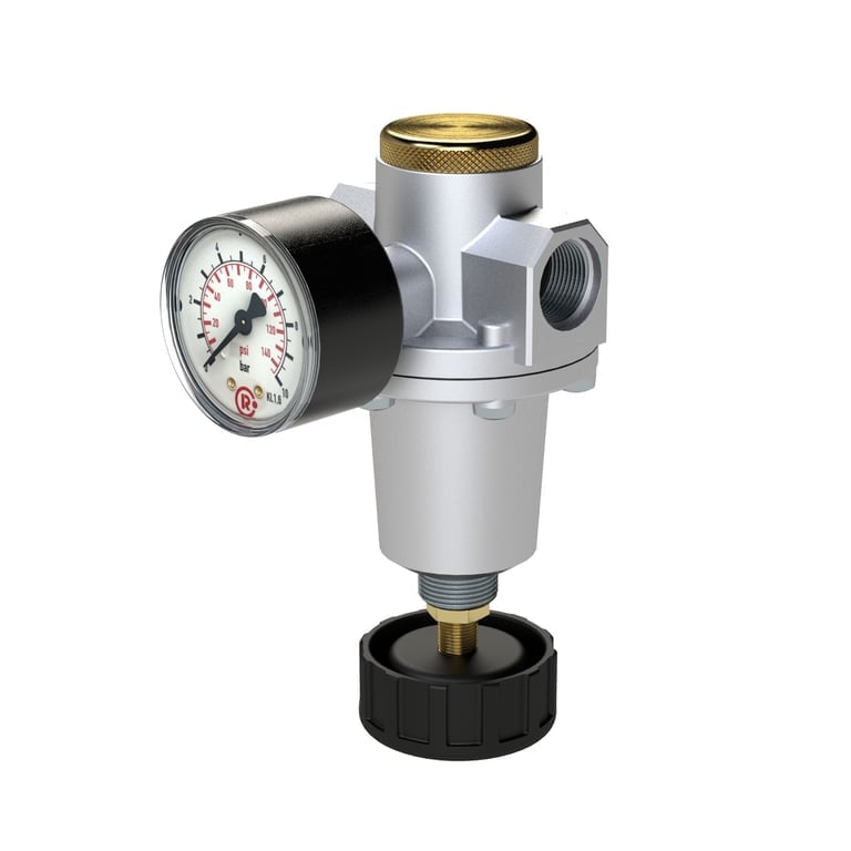 Riegler 147496 Konstant-Druckregler inkl. Manometer, BG 2, G 1/2, 0,5 - 16 bar - Bild 1