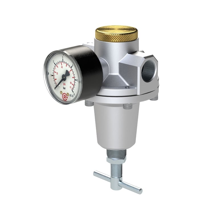 Riegler 147498 Konstant-Druckregler inkl. Manometer, BG 3, G 1/2, 0,1 - 3 bar - Bild 1