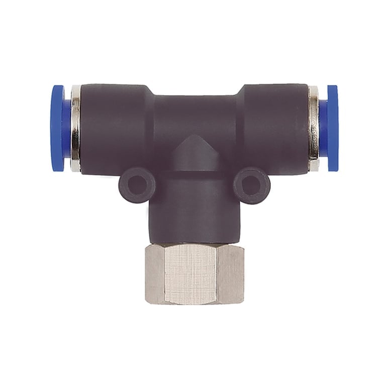 Riegler 109512 T-Steckverschraubung »Blaue Serie«, drehbar, G 1/8 innen, Ø 6 mm - Bild 1