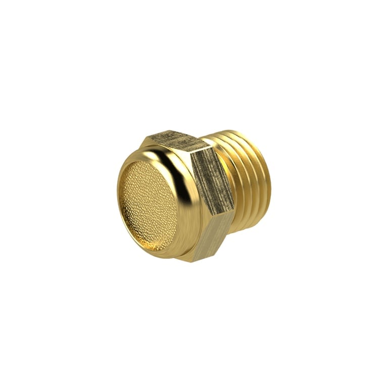 Riegler 148077 Sinterbronce-Schalldämpfer »multifix«/»FUTURA«, flach, G 1/4 a. - Bild 1