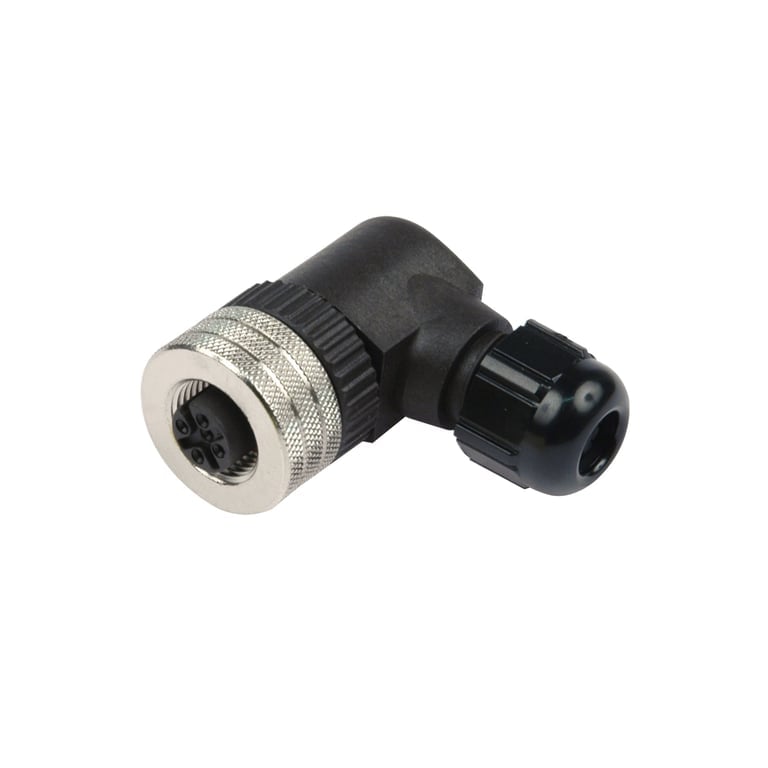 Riegler 148239 90°-Winkelsteckdose M12 x 1 mm, 5-polig