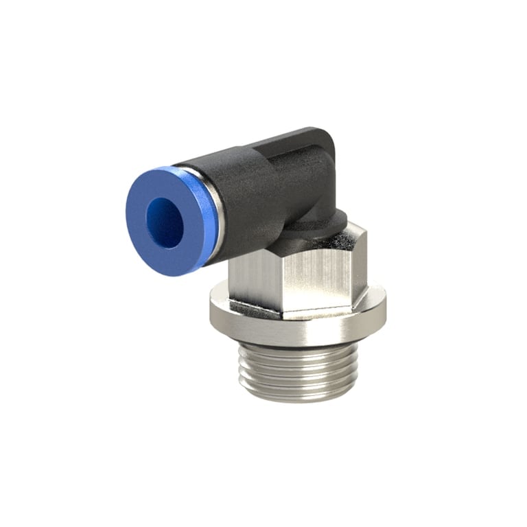 Riegler 148816 L-Steckverschraubung »Blaue Serie« mini, drehbar, M5 - Bild 1