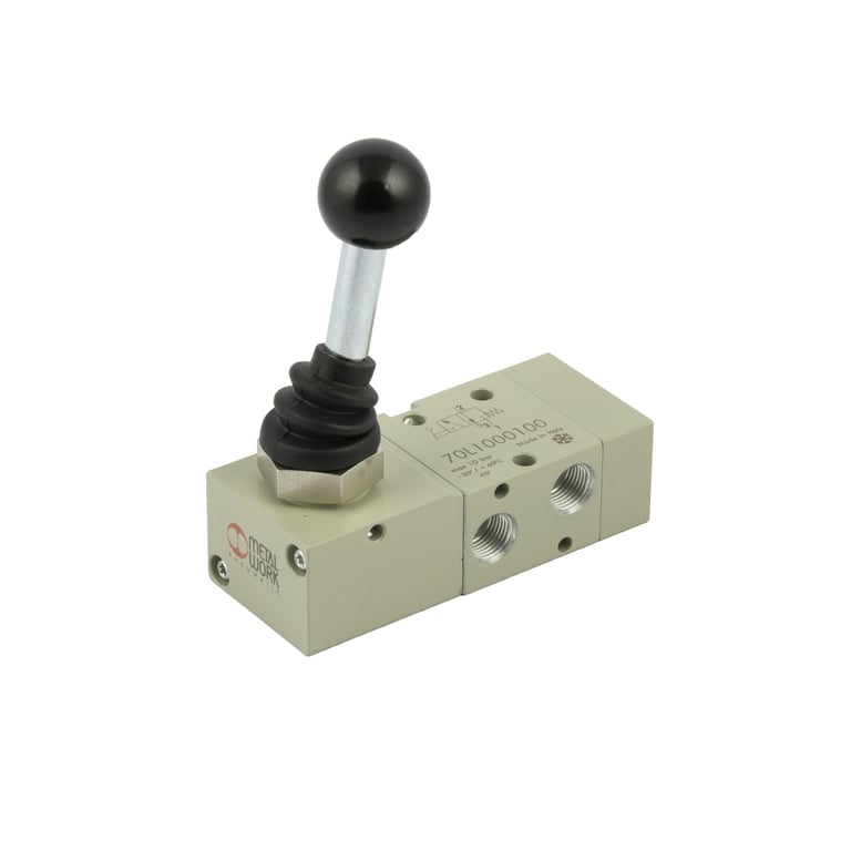 Riegler 149890 3/2-Wegeventil Tieftemp., man. 90° Hebel, monostabil, G 1/8, NC - Bild 1