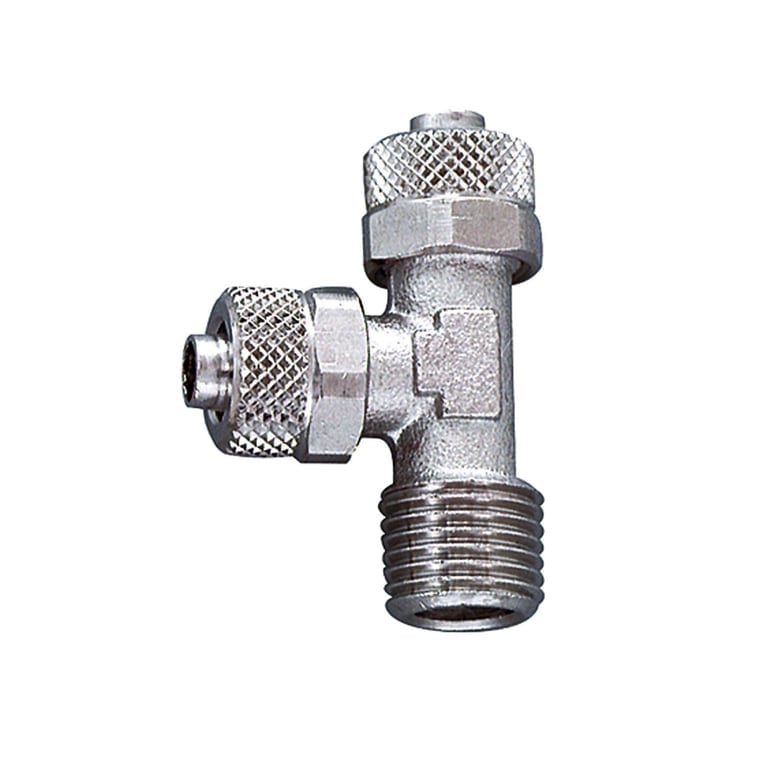 Riegler 110634 L-Einschraubverschraubung, R 1/2 a., für Schlauch 10/8, MS vern. - Bild 1