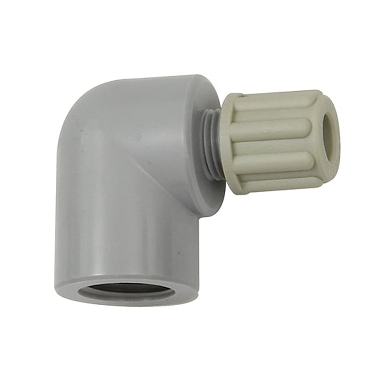 Riegler 110814 Winkel-Aufschraubverschraubung G 1/4 i., für Schlauch 6/8 mm, PA - Bild 1