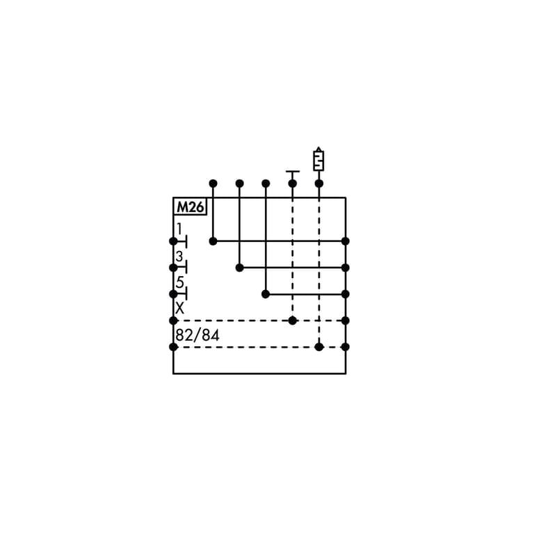 Riegler 153246 Zw.-Modul EB80, Ø12, Abl. 2x Ø8, An. 1/3/5 getr., o. el. Einsp. - Bild 2